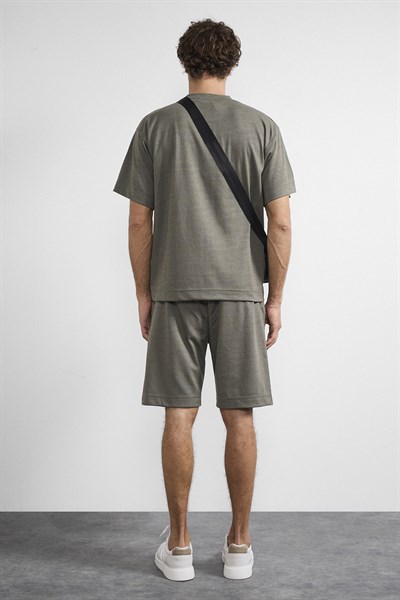 0038622 Vip Stendo Erkek Şort Tişört Takımı Haki