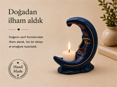 Seramik Ay Dede Mumluk Tütsülük