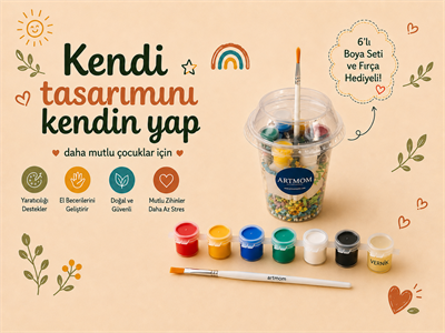 Seramik Boyama Bardak 4lü Figür-2