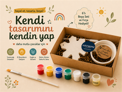 Seramik Boyama Kutu 4 lü Figür