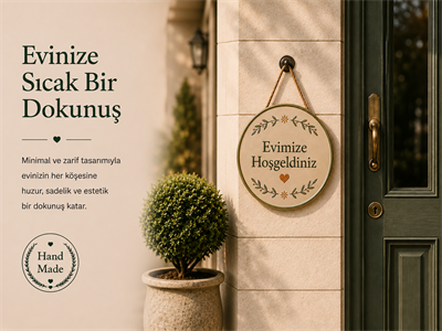 Seramik Hoşgeldin Kapı Süsü