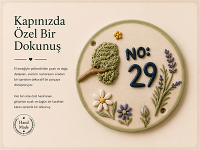 Seramik Kapı Önü Numaralık