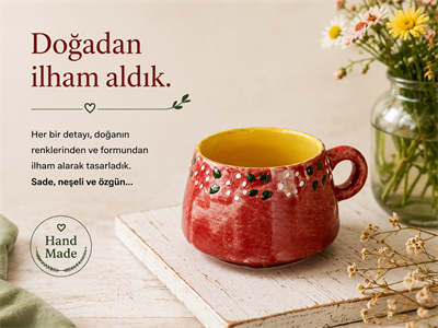 Seramik Renkli Alman Kupası
