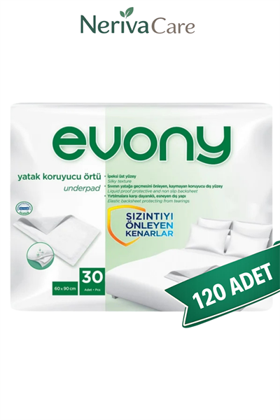 Evony 60x90 Yatak Koruyucu Örtü 120 Adet | 30’lu 4 PaketYatak KoruyucularnerivacareEvony 60x90 Yatak Koruyucu Örtü 120 Adet (30'lu 4 Paket) – Hasta Altı Emici Örtü