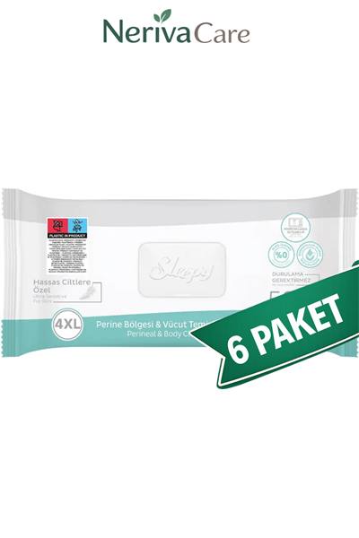 Sleepy Perine Temizleme Havlusu 4XL 50'li x 6 Paket – Yetişkin Hasta Temizleme Mendili