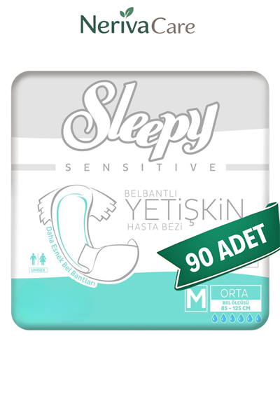 Sleepy Yetişkin Hasta Bezi Bel Bantlı Hasta Bezi M Beden 90 Adet | Medium Boy Yüksek Emicilik
