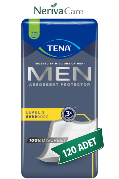 TENA Men Level 2 Erkek Mesane Pedi 120 Adet | Yüksek EmicilikMesane PedinerivacareTENA Men Level 2 Erkek Mesane Pedi 120 Adet | Yüksek Emicilik