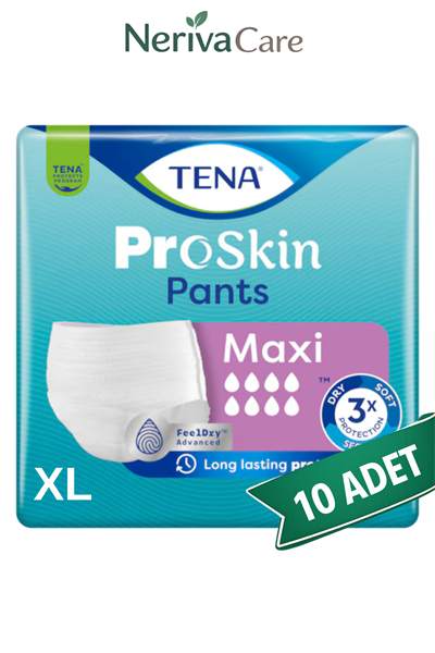 TENA ProSkin Pants Maxi Emici Külot Hasta Bezi XL Beden 10 Adet | Yüksek EmicilikKülot Hasta Bezleri (Emici Külot)nerivacareTENA ProSkin Pants Maxi Emici Külot Hasta Bezi XL Beden 10 Adet | XLarge Boy Yüksek Emicilik