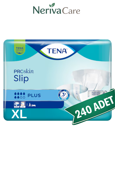 TENA ProSkin Slip Plus Bel Bantlı Hasta Bezi XL Beden 240 Adet | XLarge Boy Yüksek Emicilik