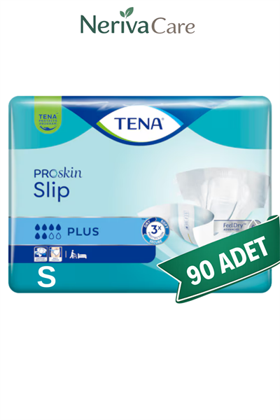 TENA ProSkin Slip Plus Bel Bantlı Hasta Bezi S Beden 90 Adet | Small Boy Yüksek Emicilik