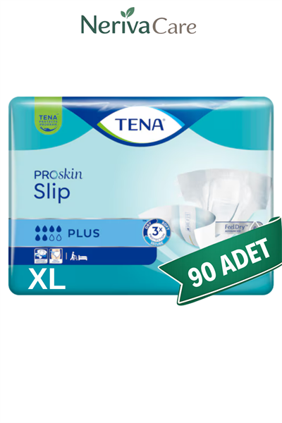 TENA ProSkin Slip Plus Bel Bantlı Hasta Bezi XL Beden 90 Adet | XLarge Boy Yüksek Emicilik