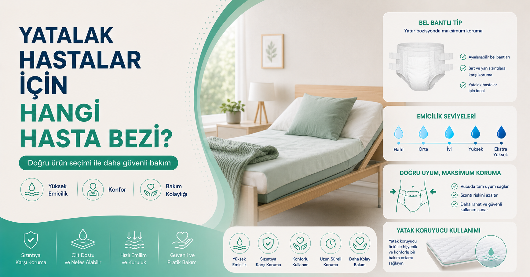 yatalak hastalar için hasta bezi seçimi rehberi