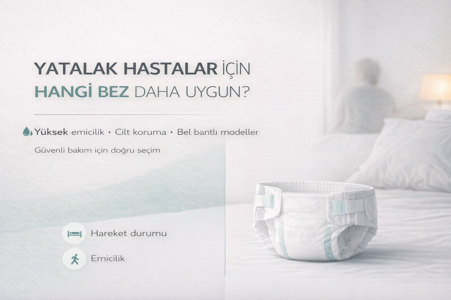 Yatalak hastalar için yüksek emicilikli bel bantlı hasta bezi seçimi