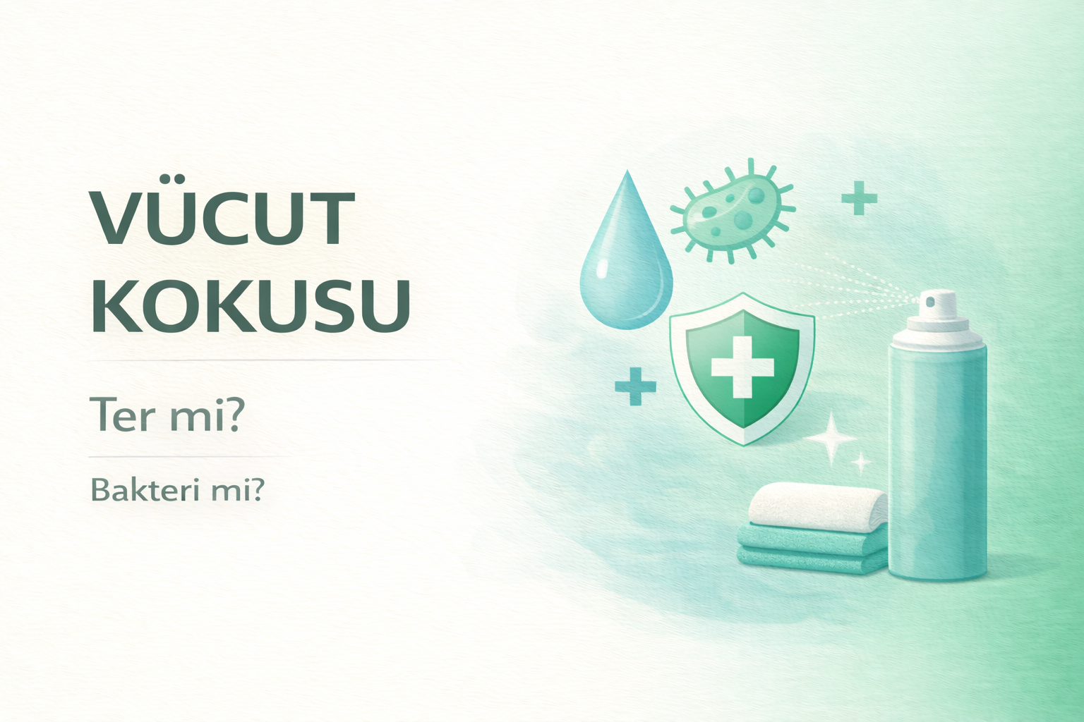 vücut kokusu neden olur,ter mi bakteri mi koku,vücut kokusu nasıl oluşur,koltuk altı kokusu neden olur,terleme ve bakteri ilişkisi,deodorant nasıl çalışır,antiperspirant nedir,vücut kokusu önleme yöntemleri,kişisel hijyen rutini,bakım hastasında koku yönetimi,hijyen bakım rehberi,günlük hijyen ipuçları