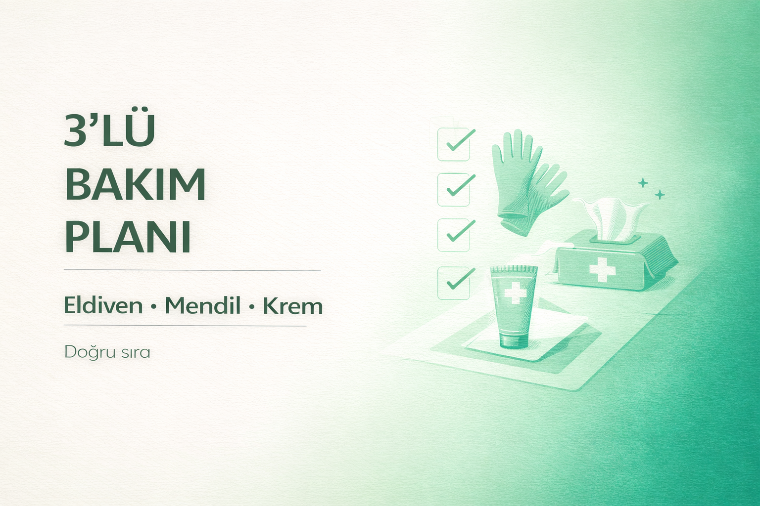 eldiven krem mendil kullanımı,hasta bakım sırası,perine temizliği,cilt koruma,inkontinans bakım,hijyen planı,bakım rutini