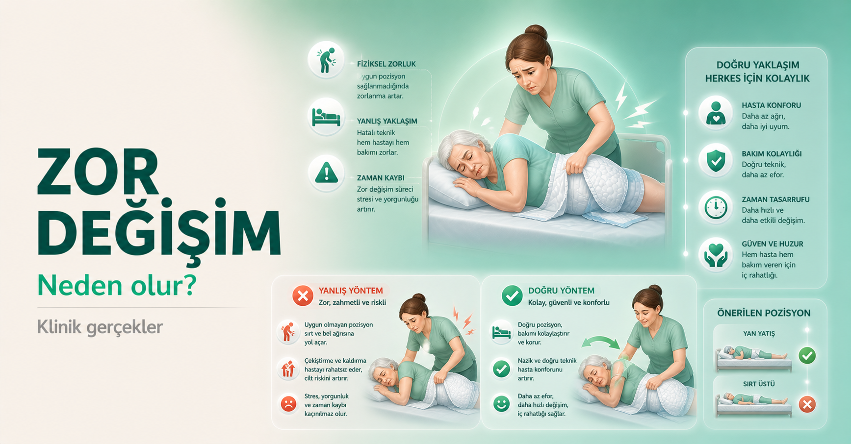bez değişimi zor,hasta bakımı,inkontinans bakım,bez seçimi,bakım sistemi