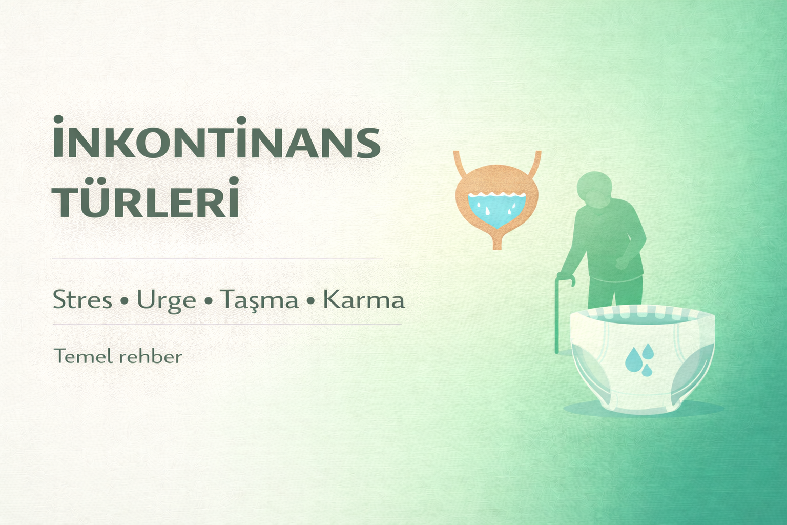 inkontinans nedir idrar kaçırma türleri,stres inkontinans urge inkontinans nedir,taşma inkontinans ve karma inkontinans rehberi,yetişkin hasta bezi inkontinans bilgileri,idrar kaçırma nedenleri ve türleri