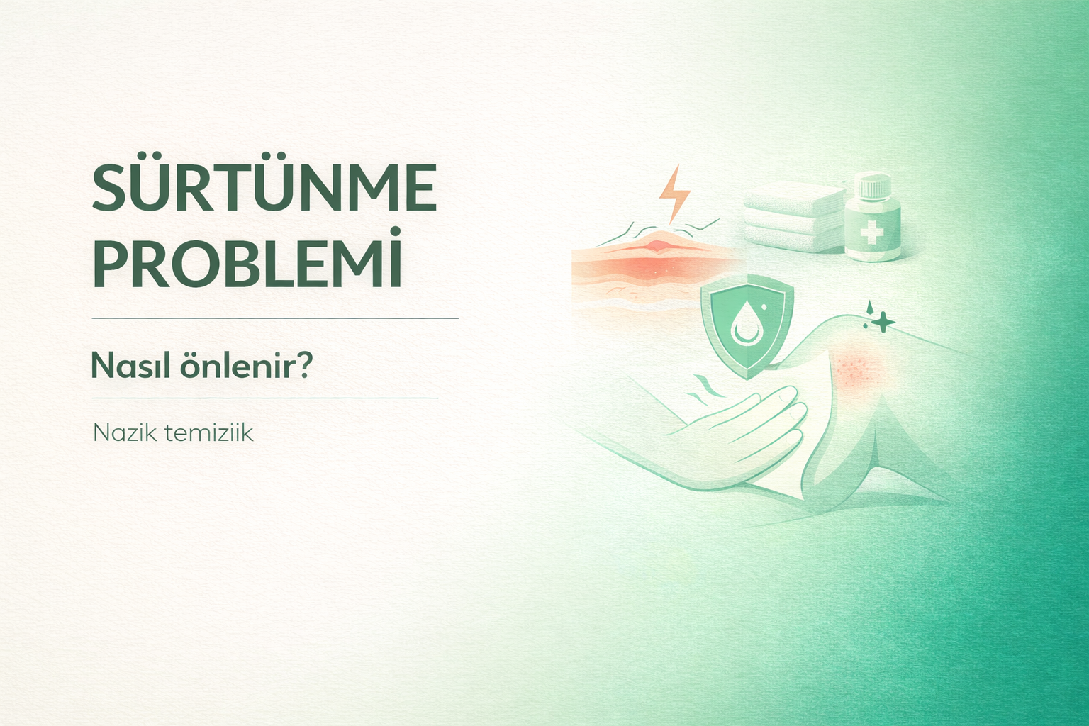 temizlikte sürtünme,cilt tahrişi,hassas cilt temizliği,hasta bakım hijyen,perine temizliği,cilt koruma,inkontinans bakım,sürtünme problemi çözümü