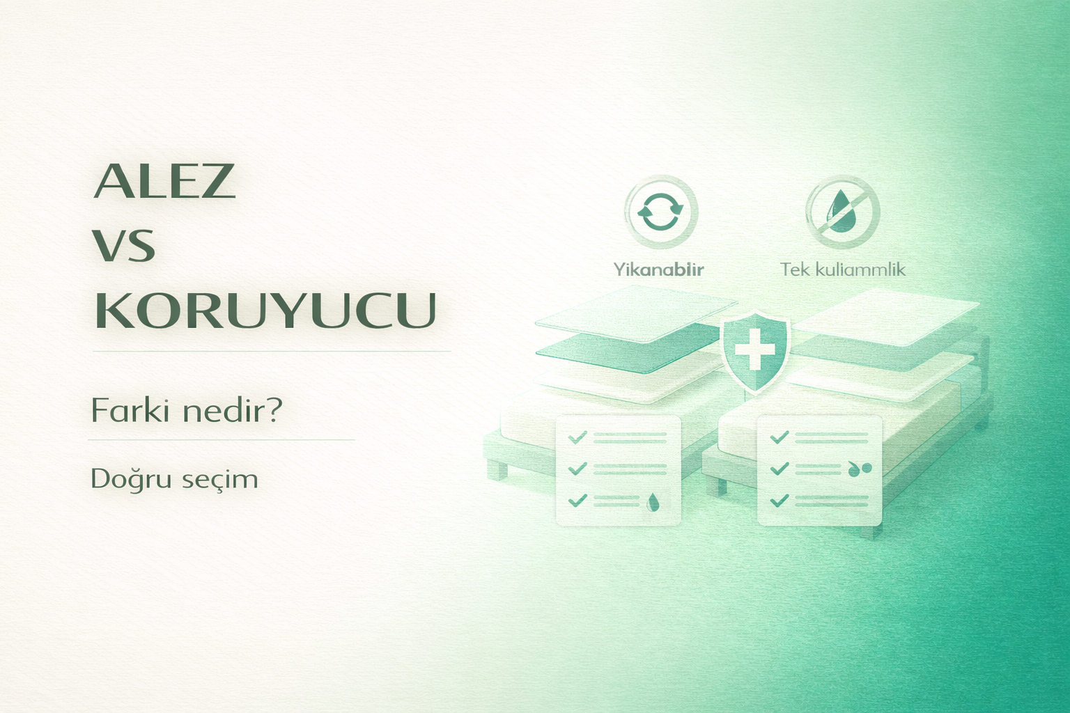 yatak koruyucu vs alez,tek kullanımlık yatak koruyucu,yıkanabilir alez,inkontinans yatak koruma,evde bakım ürünleri