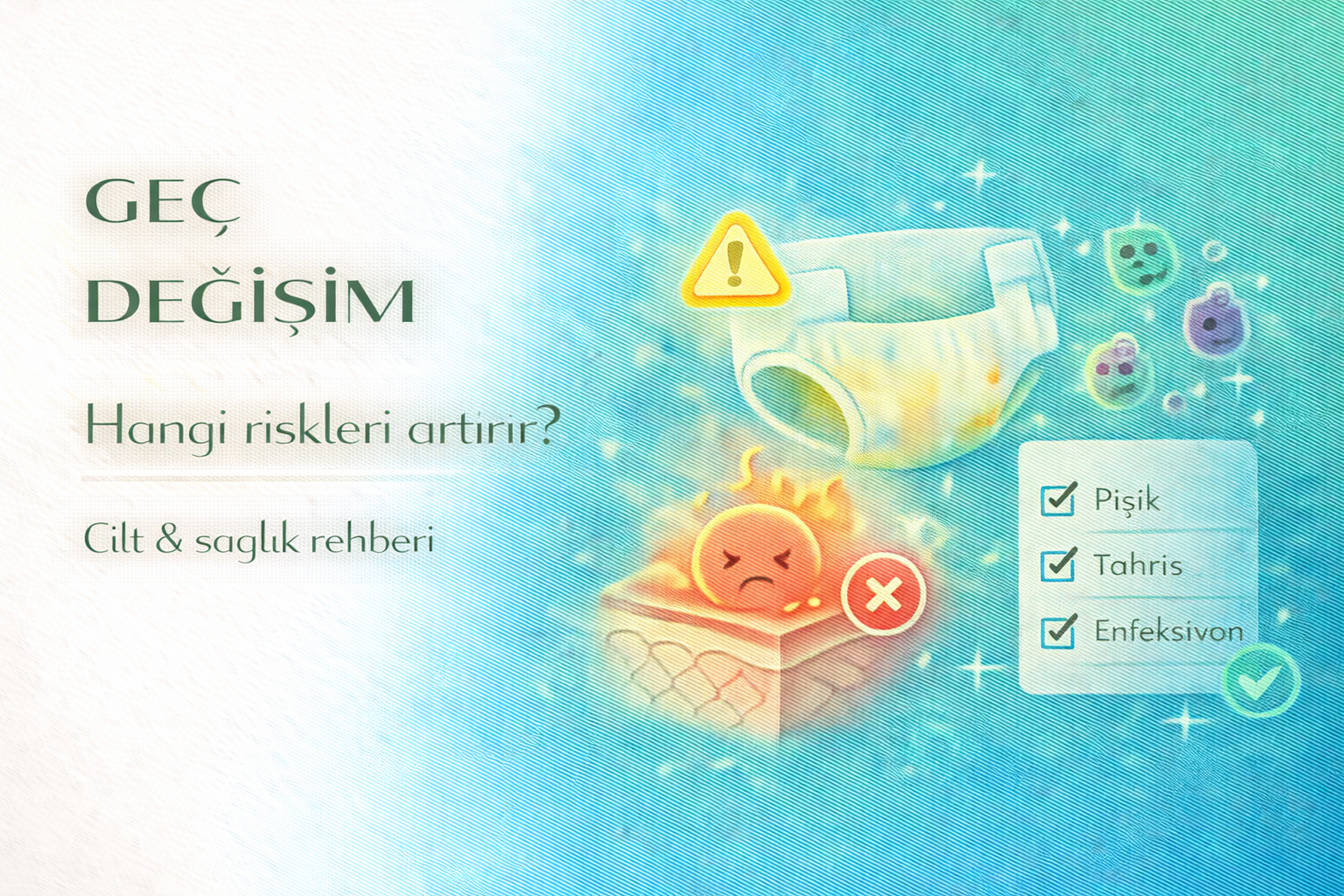 bez değişimi,hasta bezi kullanımı,pişik,enfeksiyon riski,inkontinans bakım