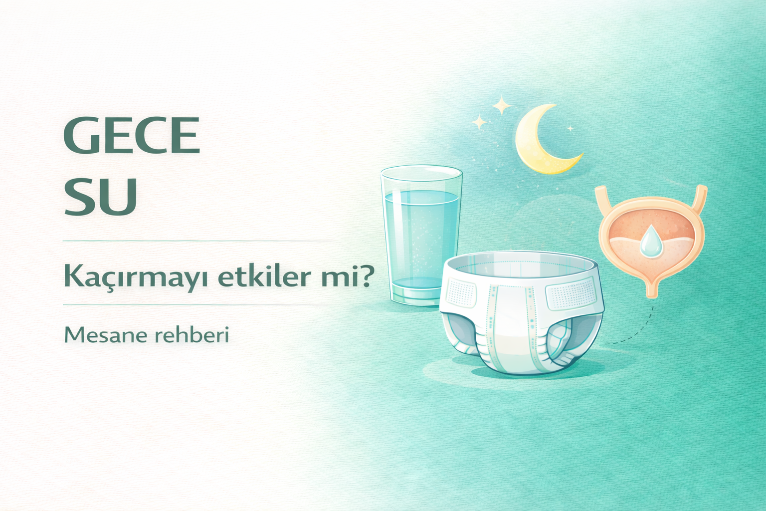 gece inkontinansı,gece idrar kaçırma,sıvı tüketimi inkontinans,yetişkin hasta bezi rehberi