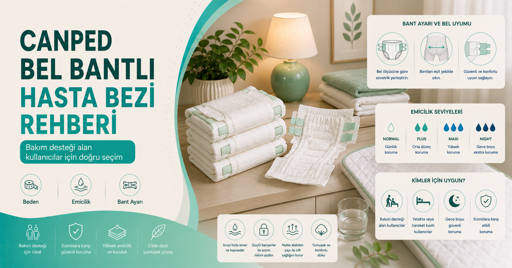 Canped bel bantlı hasta bezi rehberi