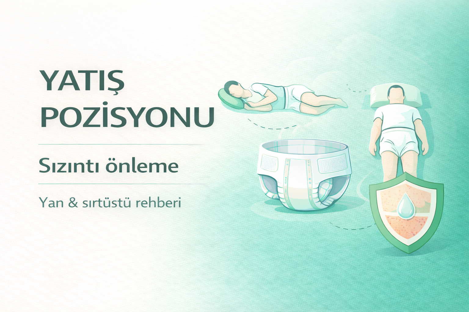 hasta bezinde sızıntı önleme,yatış pozisyonu hasta bezi,inkontinans bakım rehberi,yetişkin hasta bezi rehberi