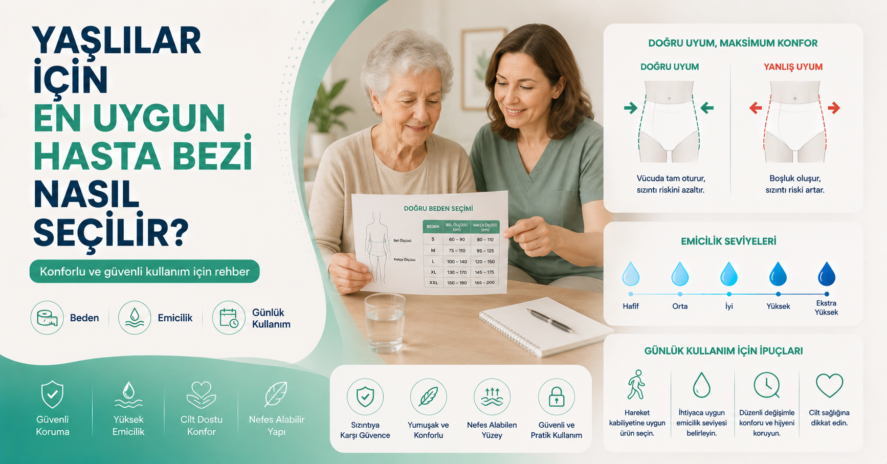 yaşlılar için hasta bezi seçimi rehberi