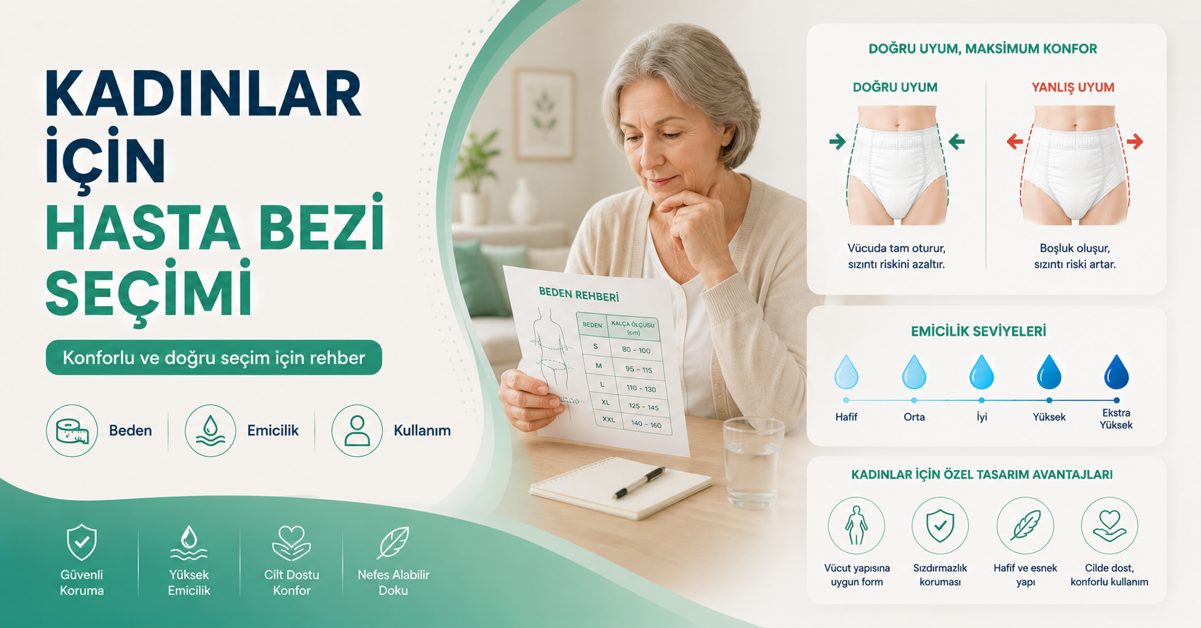 kadınlar için hasta bezi seçimi rehberi