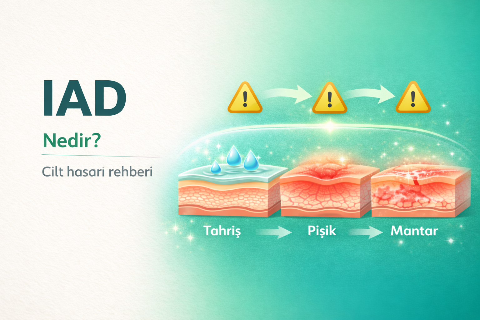 inkontinans dermatit,IAD nedir,hasta bezi tahriş,cilt hasarı,inkontinans bakım