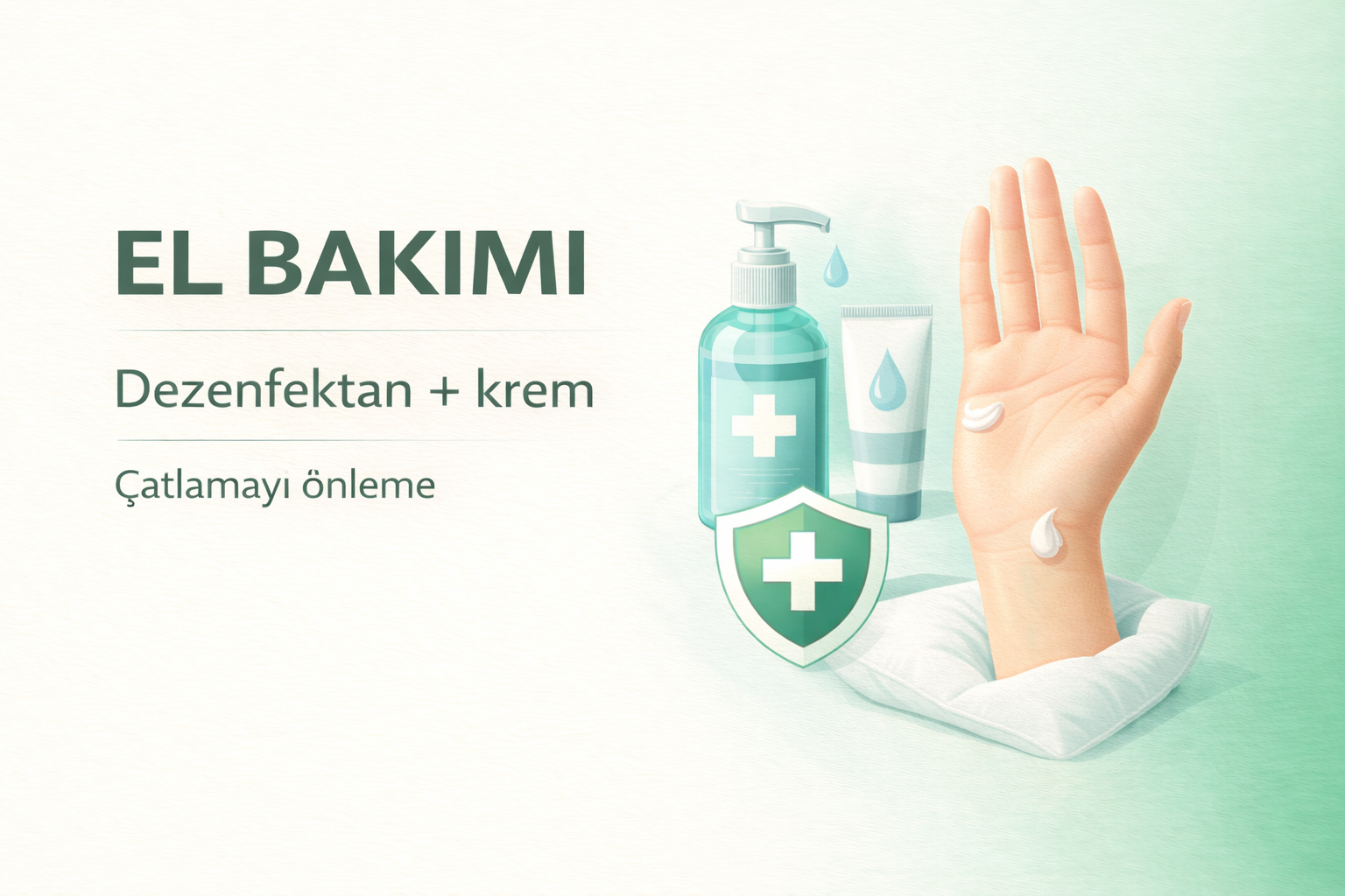 el dezenfektanı cilt kuruluğu,el çatlaması nasıl önlenir,el kremi kullanımı rehberi,sık el dezenfektanı kullanımı,el kuruluğu bakım önerileri,bakım verenler için el bakımı,sağlık çalışanları el bakımı,cilt bariyeri nasıl korunur,el nemlendirici krem rehberi,el kuruluğu çözüm önerileri,dermokozmetik el bakım ürünleri,hijyen sonrası cilt bakımı