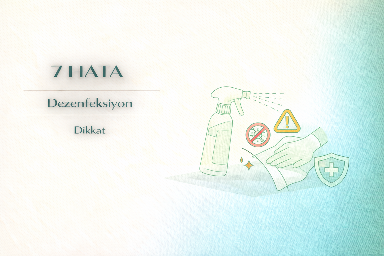 yüzey dezenfeksiyonu hataları,hijyen rehberi,hasta bakım hijyen ürünleri,dezenfektan kullanımı,temizlik hataları