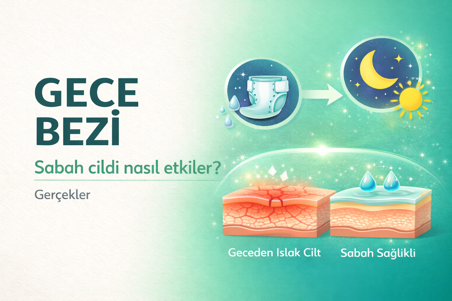 gece bez kullanımı,sabah cilt etkisi,pişik,inkontinans bakım,hasta bezi