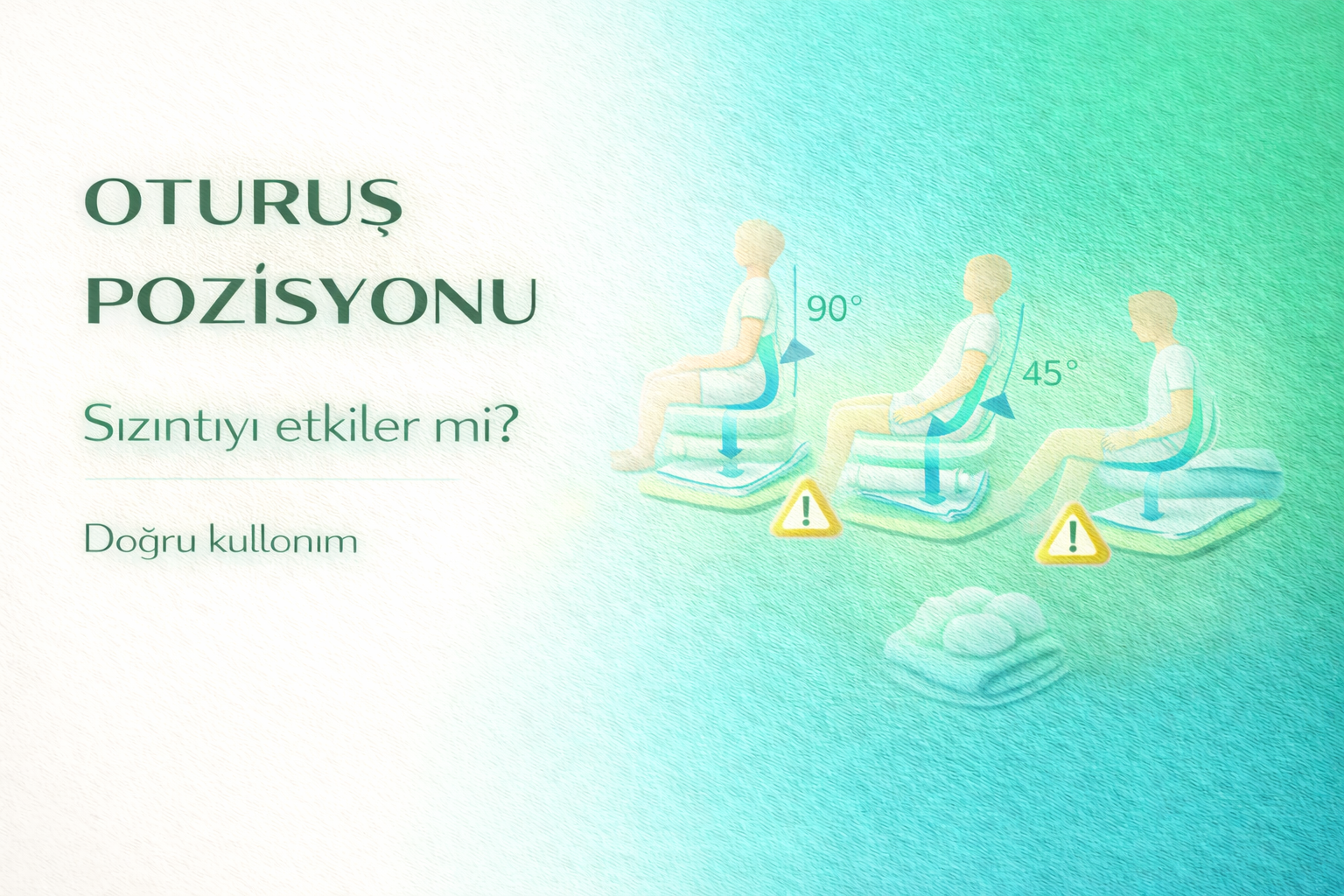 bantlı bez,oturma pozisyonu,sızıntı nedenleri,inkontinans,hasta bakımı