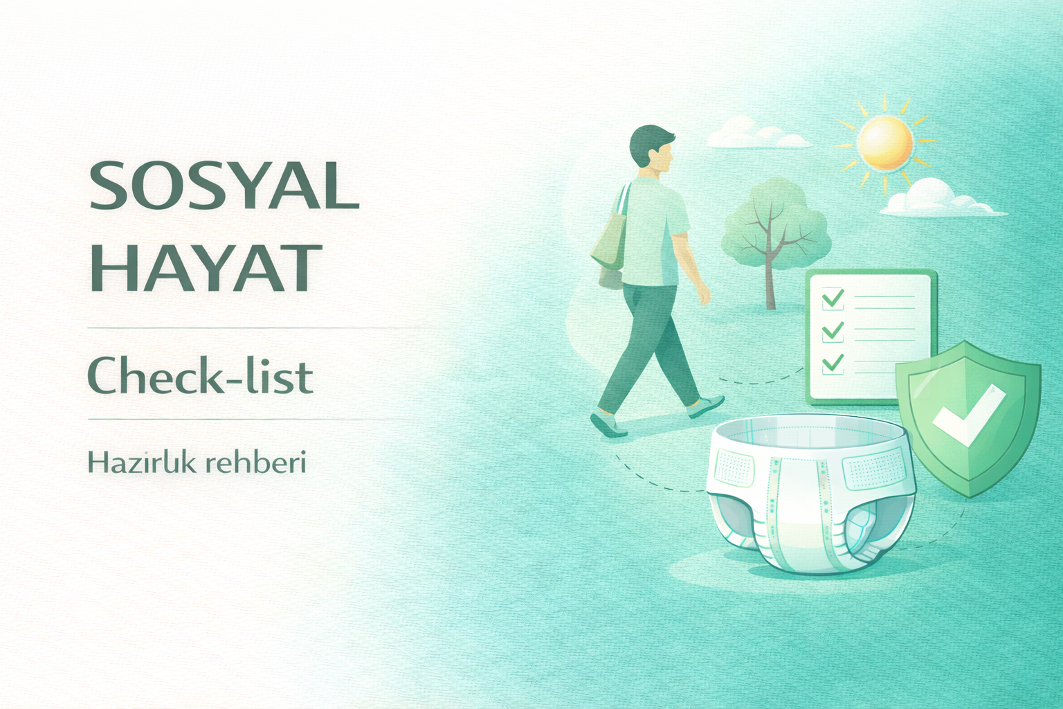 inkontinans sosyal hayat,dışarı çıkma inkontinans,yetişkin hasta bezi rehberi,inkontinans bakım rehberi