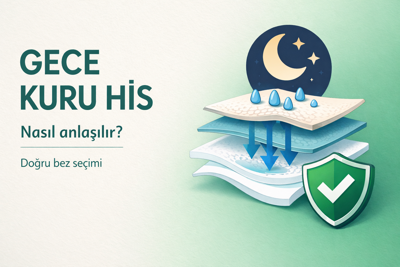 gece hasta bezi,kuru his teknolojisi,yüksek emicilik,inkontinans bakım,gece koruma