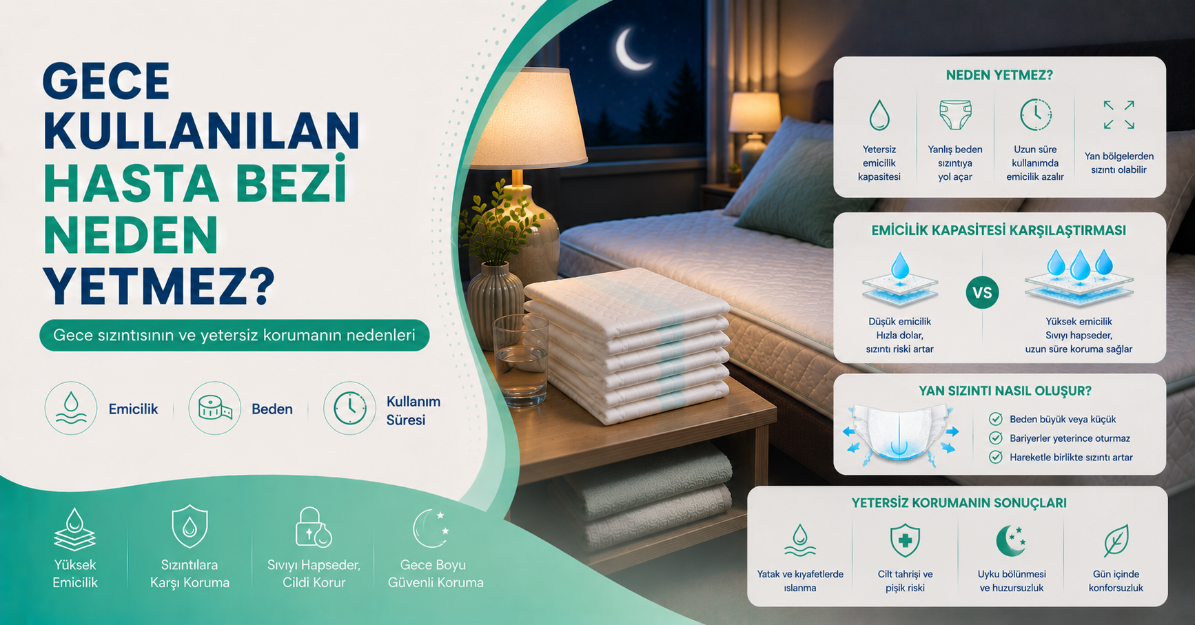 gece kullanılan hasta bezi neden yetmez