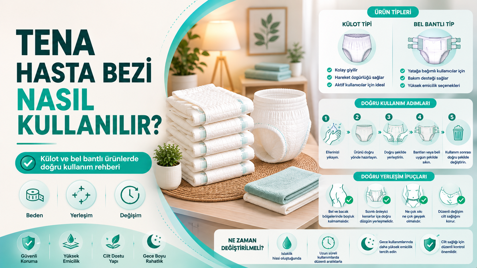 TENA hasta bezi nasıl kullanılır rehberi