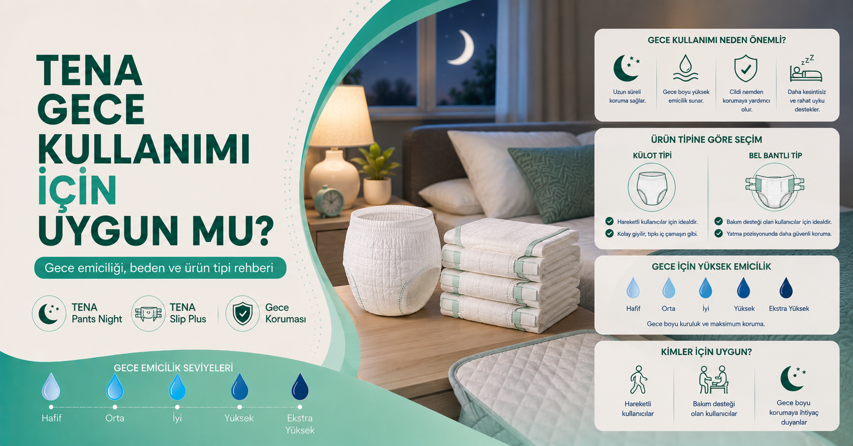 TENA gece kullanımı için uygun mu rehberi