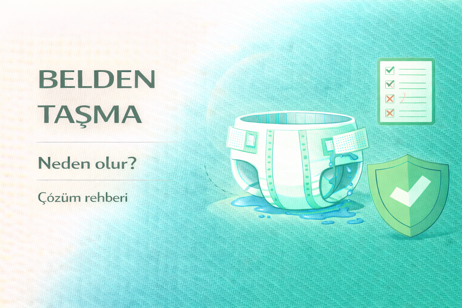 hasta bezinde taşma,belden taşma neden olur,hasta bezi sızıntı sorunu,inkontinans bakım rehberi,yetişkin hasta bezi rehberi