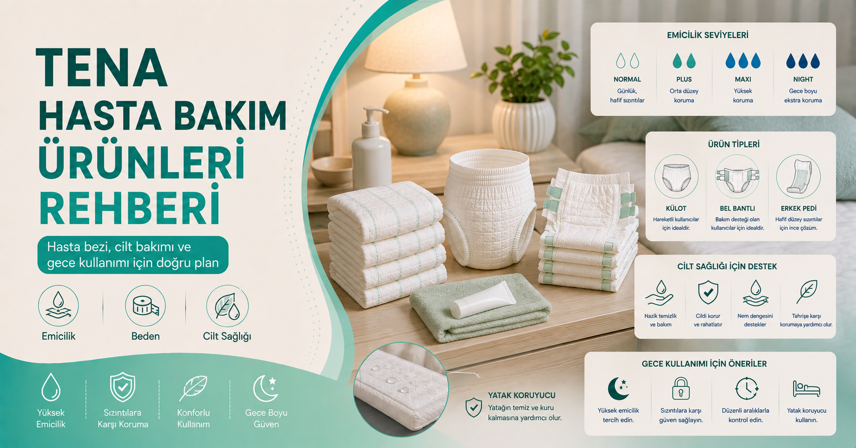 TENA hasta bakım ürünleri rehberi