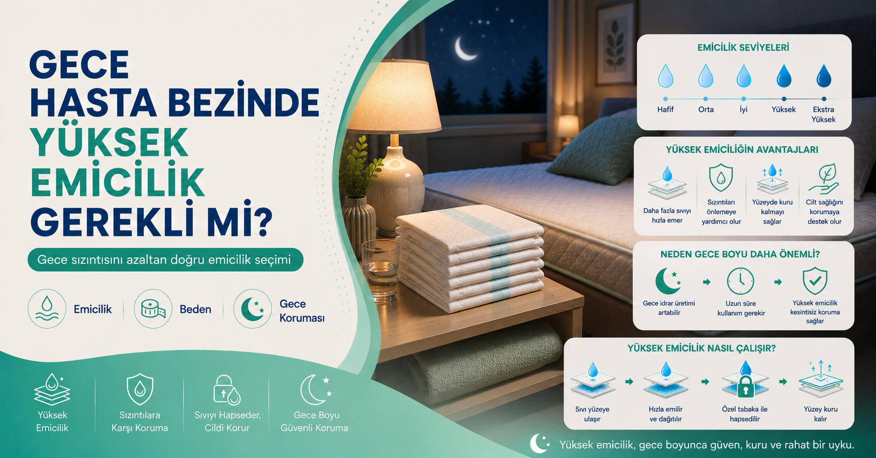 gece hasta bezinde yüksek emicilik rehberi