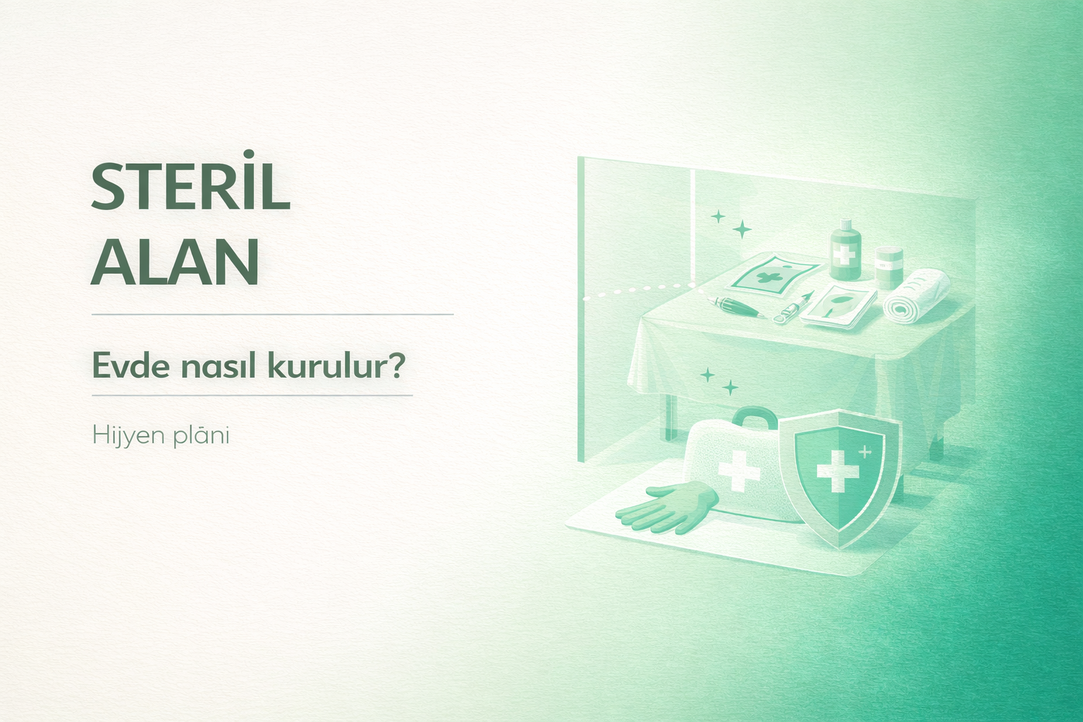 evde steril alan,hasta bakım hijyen,steril alan nasıl kurulur,evde bakım rehberi,inkontinans bakım,hasta bakım ürünleri,hijyen planı,bakım organizasyonu
