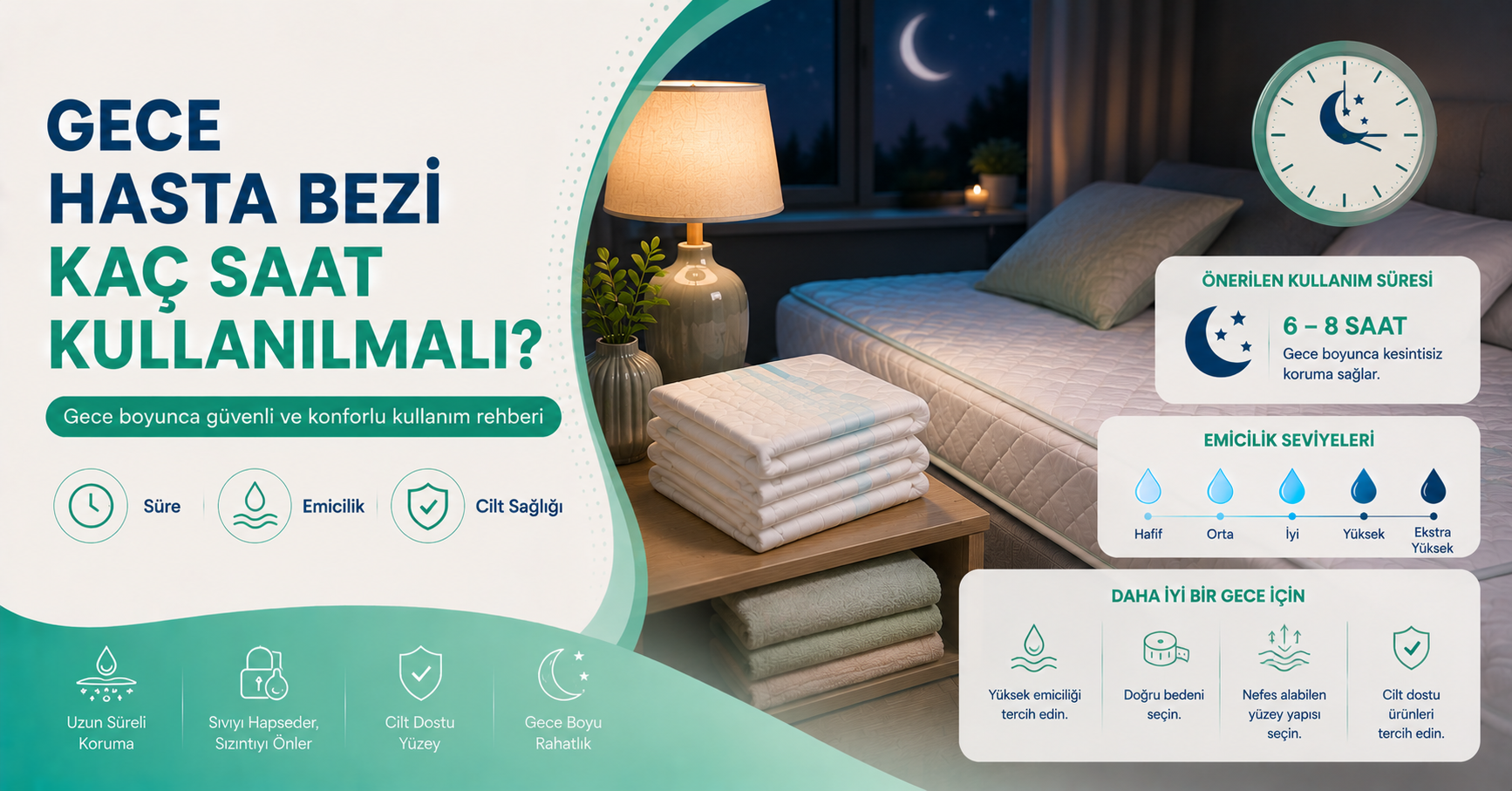 gece hasta bezi kullanım süresi