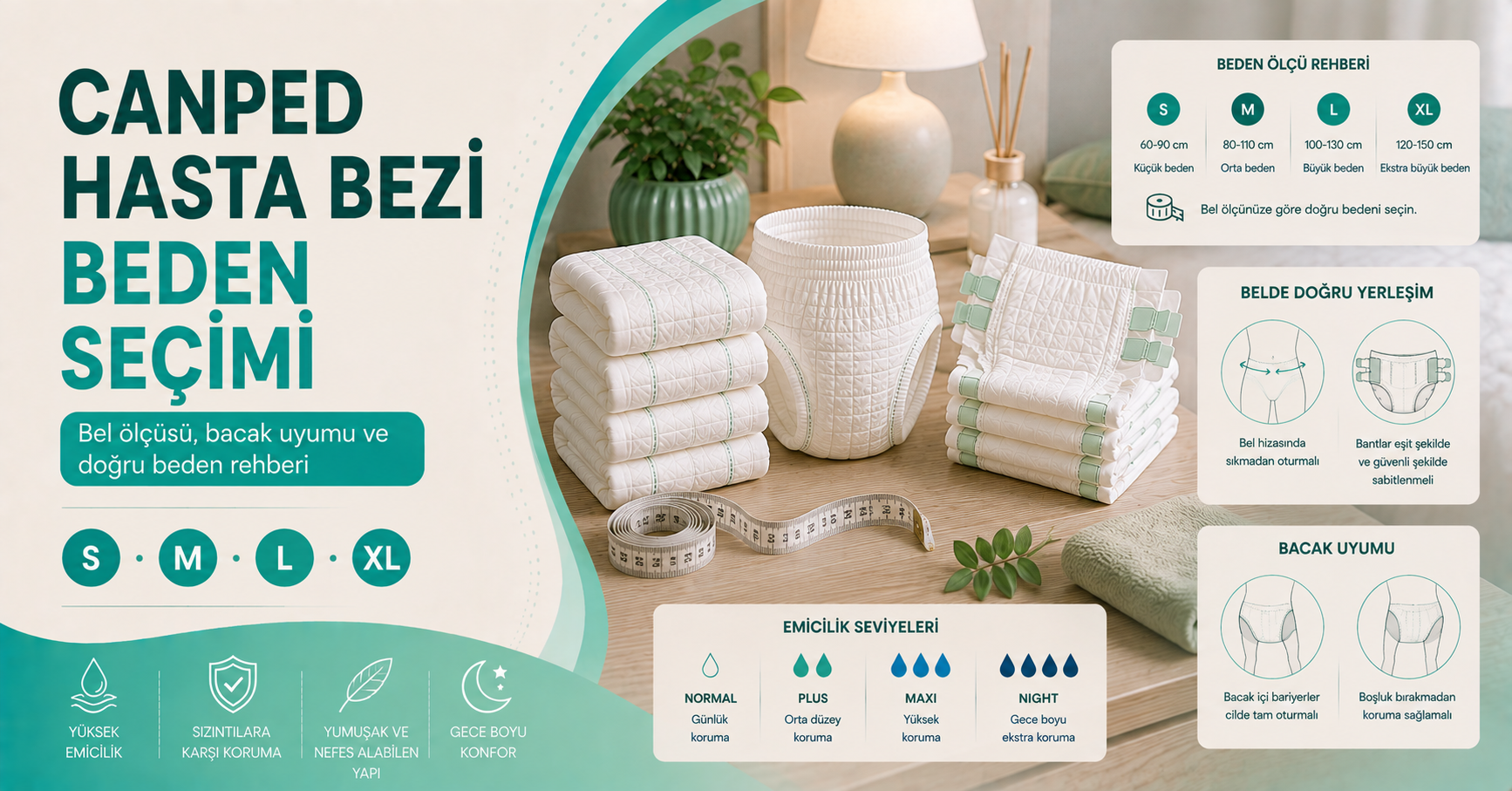 Canped hasta bezi beden seçimi rehberi