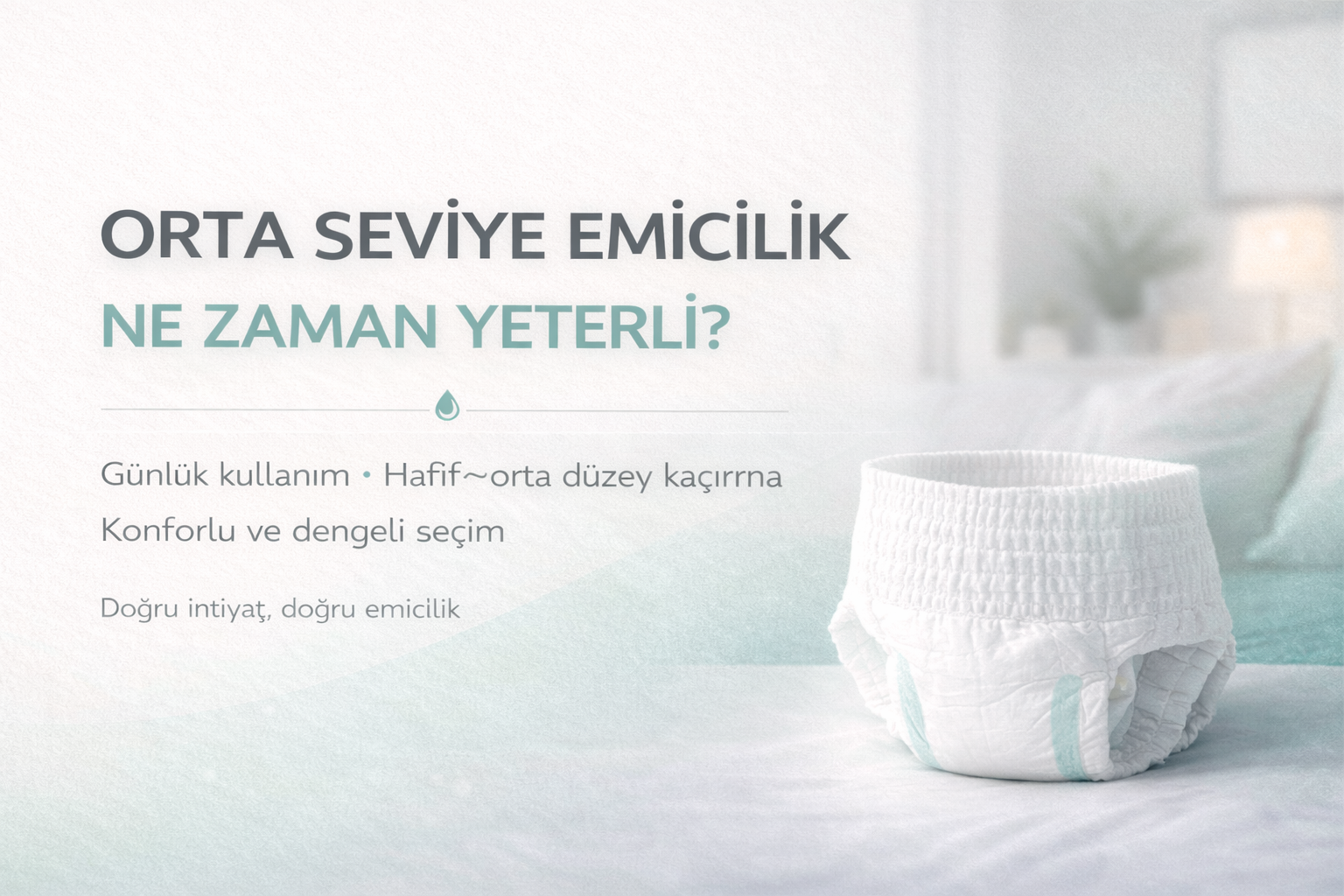 Orta seviye emicilikli hasta bezi günlük kullanım için ideal seçenek