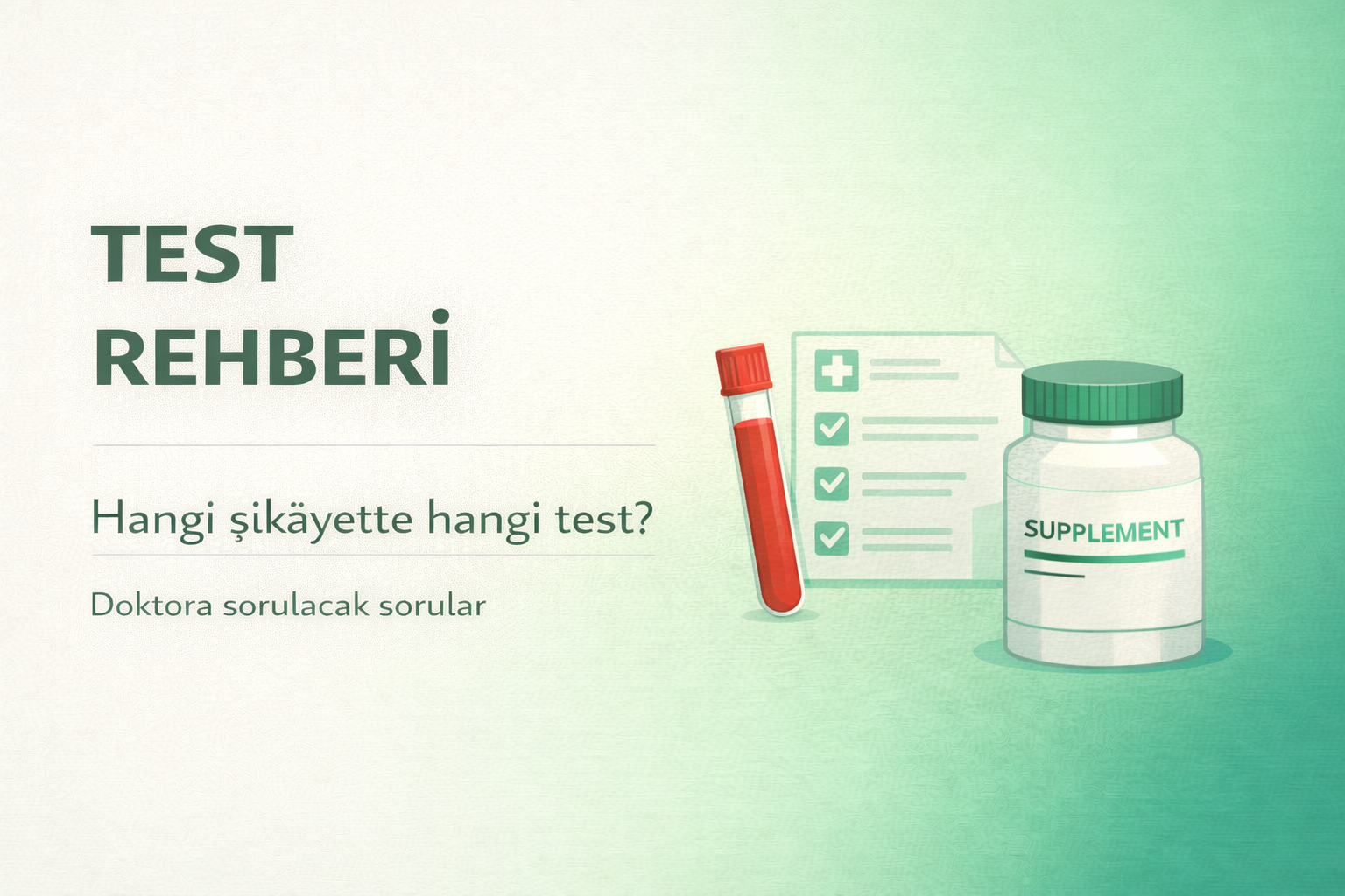 vitamin eksikligi test rehberi,hangi sikayette hangi test,vitamin kan tahlili