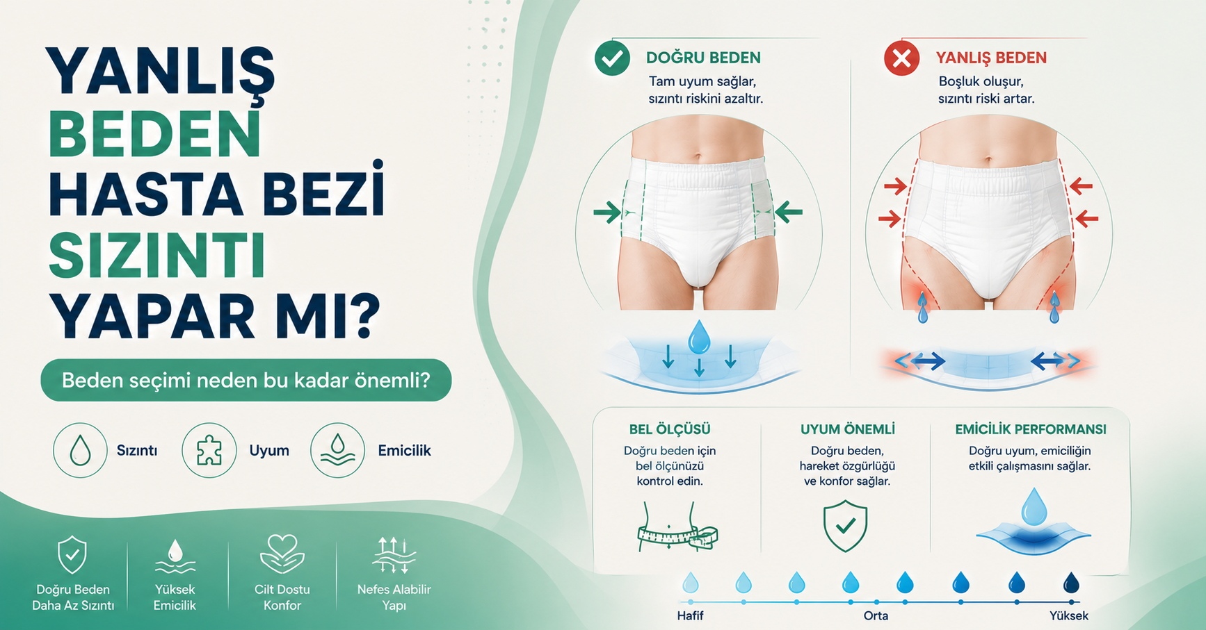 yanlış beden hasta bezi sızıntısı