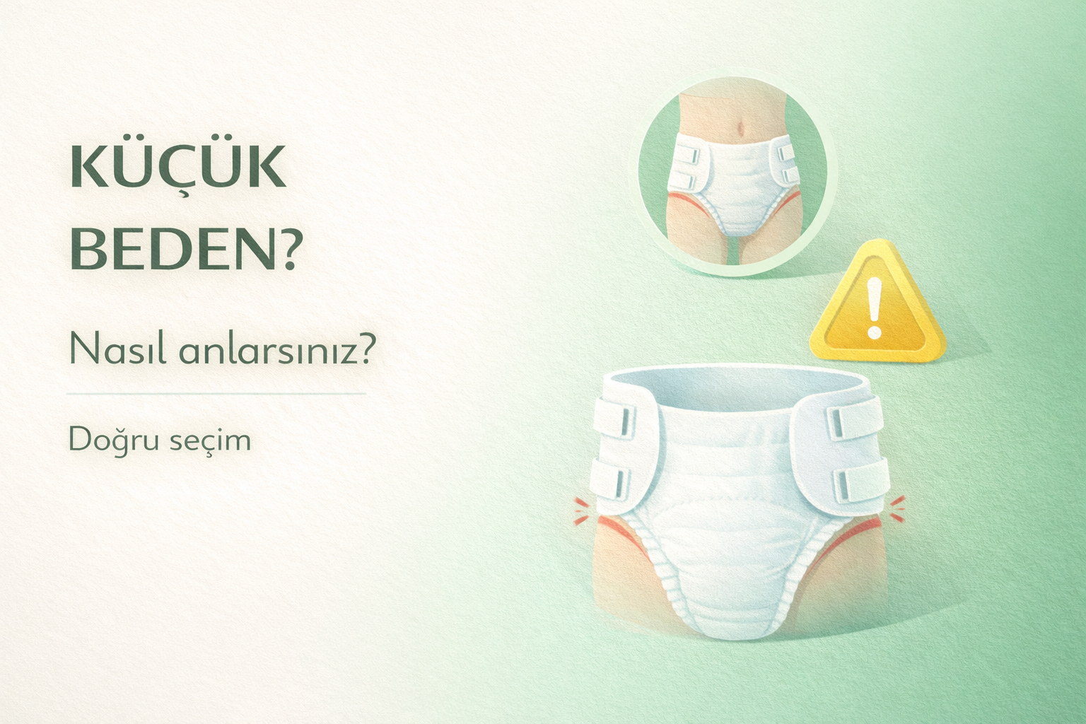 küçük beden hasta bezi,bez sızıntı,beden hatası,inkontinans,doğru beden seçimi