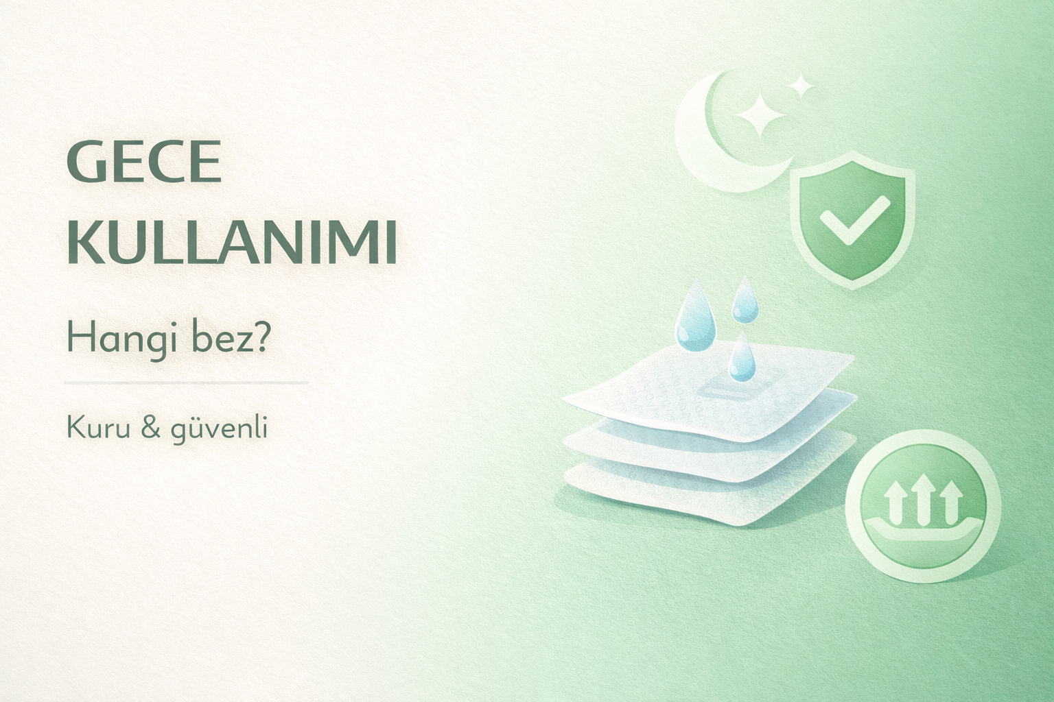 gece hasta bezi,yüksek emicilik,kuru his,inkontinans,gece koruma